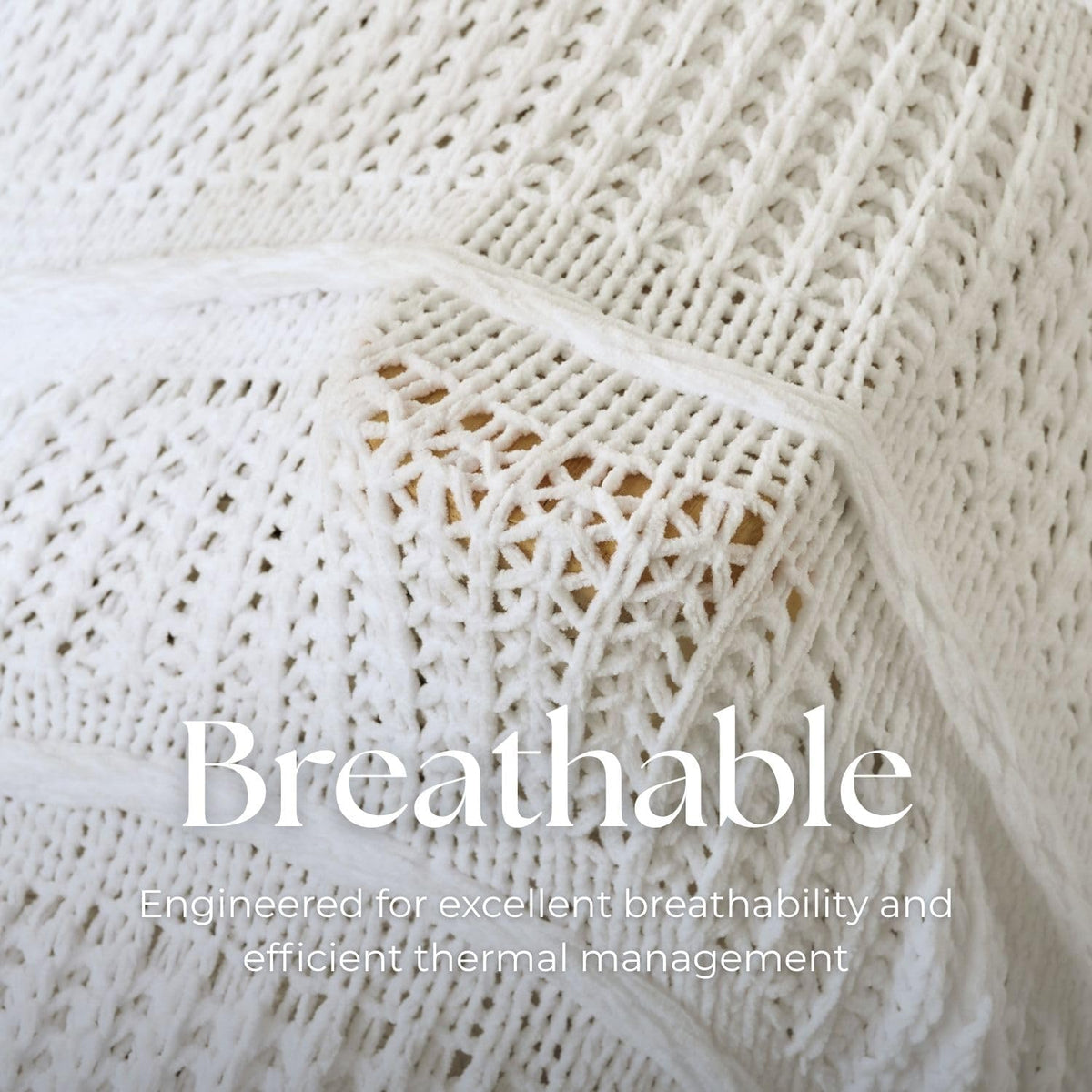 Boho Knitted Chenille Blanket