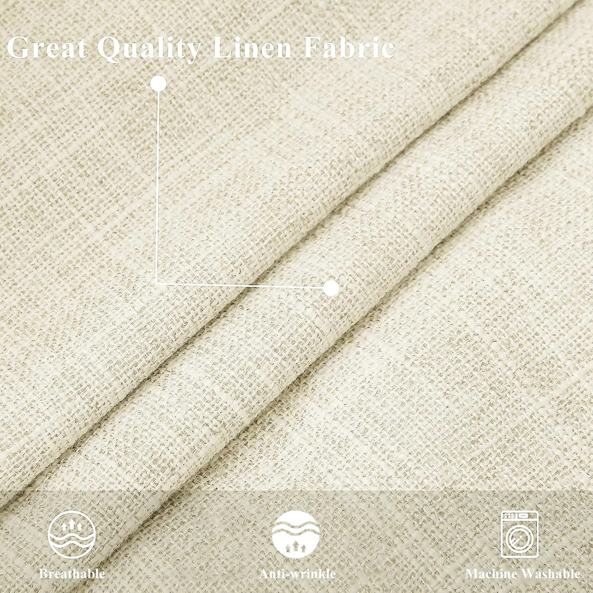 Faux Linen Outdoor Throw Pillow Covers