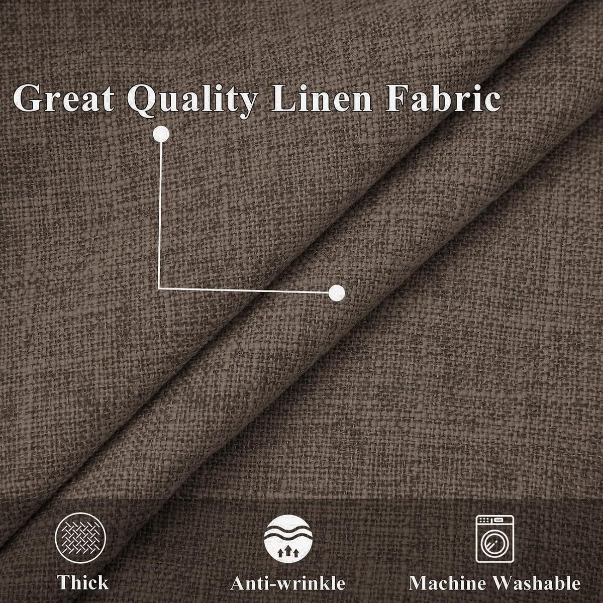 Faux Linen Outdoor Throw Pillow Covers